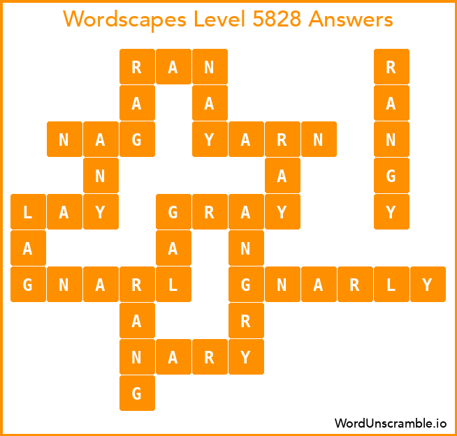 Wordscapes Level 5828 Answers
