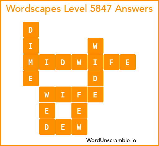 Wordscapes Level 5847 Answers