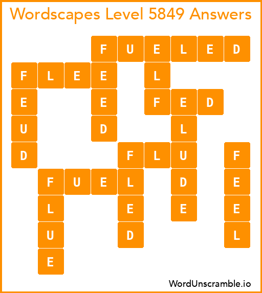 Wordscapes Level 5849 Answers