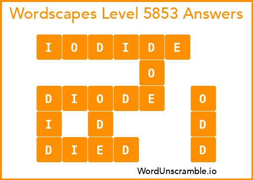 Wordscapes Level 5853 Answers