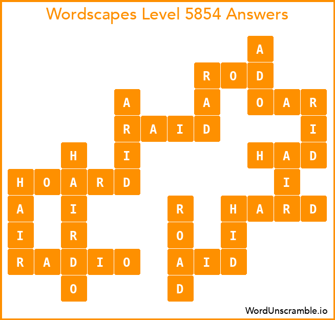 Wordscapes Level 5854 Answers