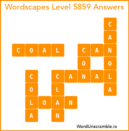 Wordscapes Level 5859 Answers