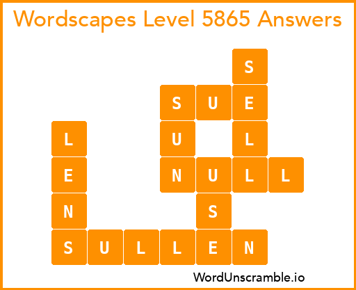 Wordscapes Level 5865 Answers