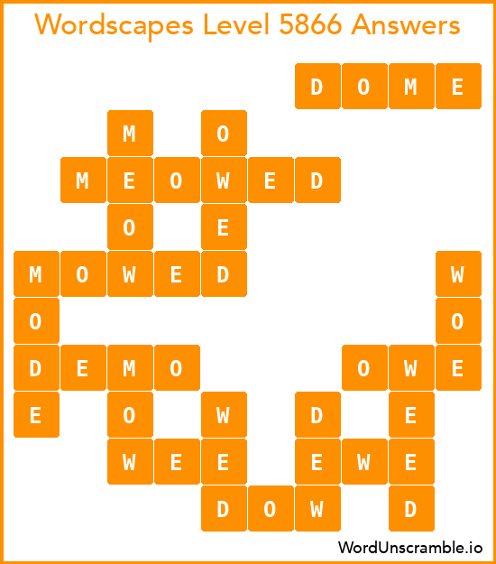 Wordscapes Level 5866 Answers