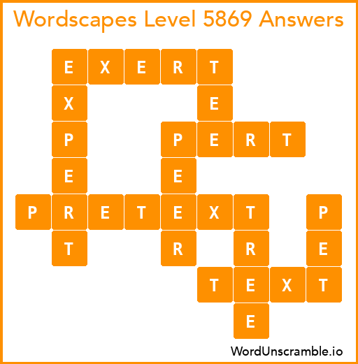 Wordscapes Level 5869 Answers
