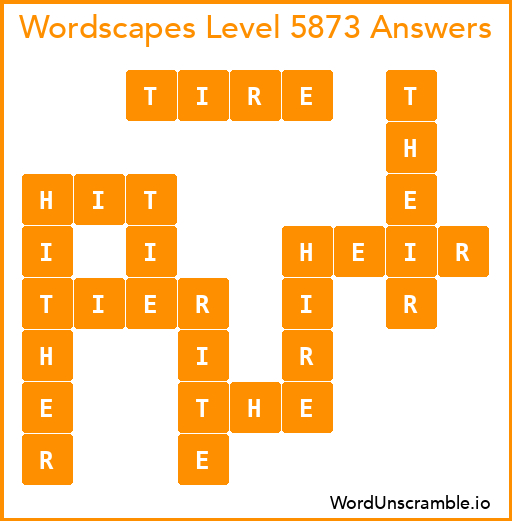 Wordscapes Level 5873 Answers