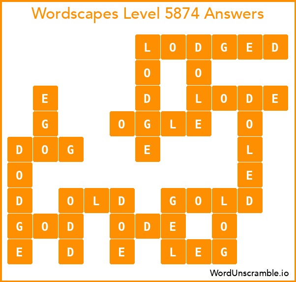Wordscapes Level 5874 Answers