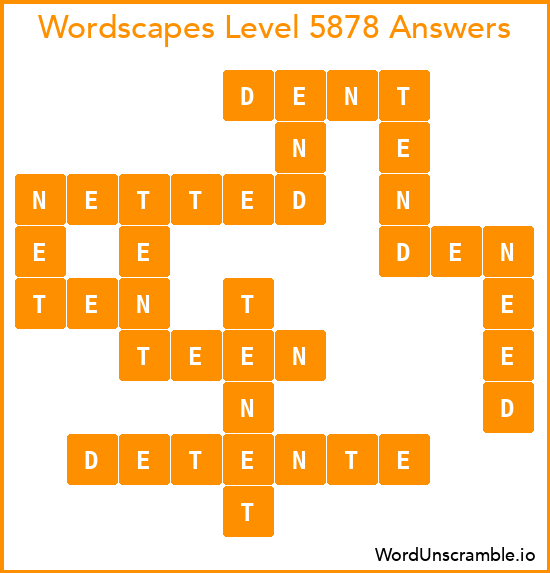Wordscapes Level 5878 Answers
