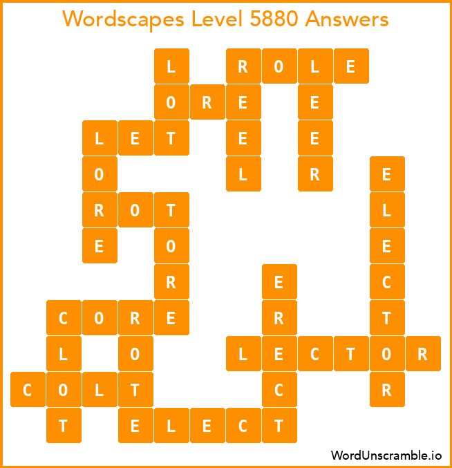 Wordscapes Level 5880 Answers