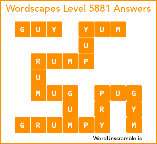 Wordscapes Level 5881 Answers