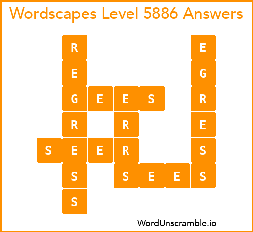 Wordscapes Level 5886 Answers