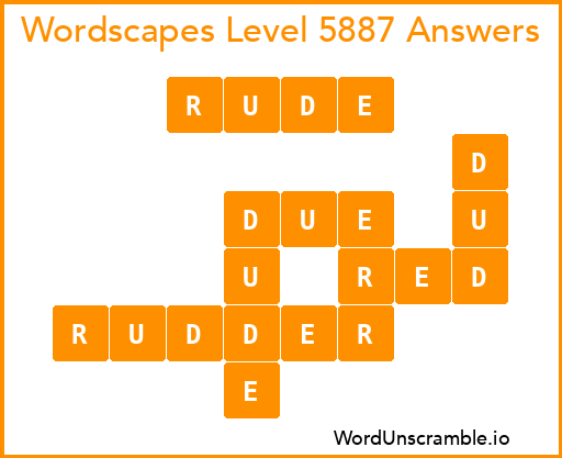 Wordscapes Level 5887 Answers