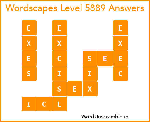 Wordscapes Level 5889 Answers