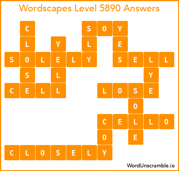 Wordscapes Level 5890 Answers