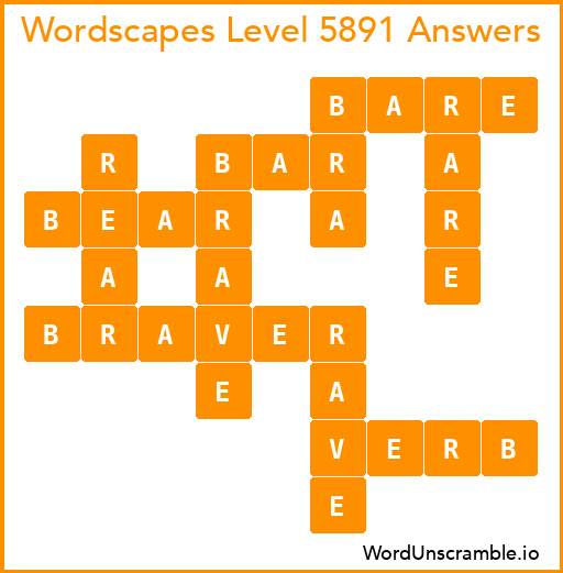 Wordscapes Level 5891 Answers