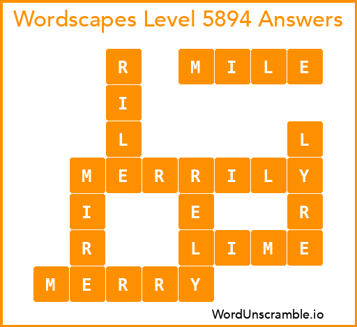 Wordscapes Level 5894 Answers