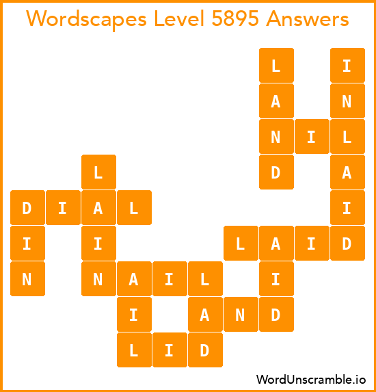 Wordscapes Level 5895 Answers