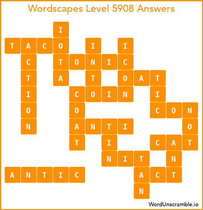 Wordscapes Level 5908 Answers