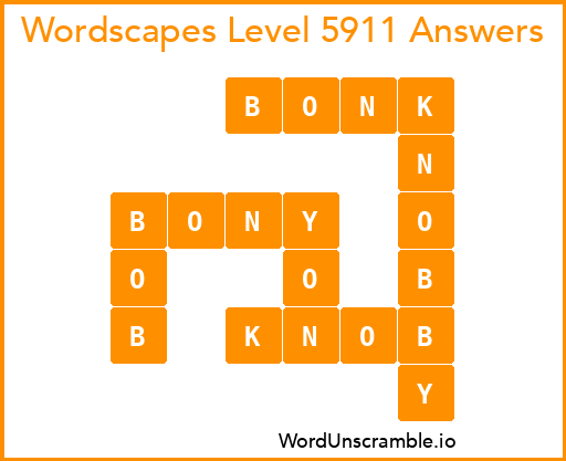 Wordscapes Level 5911 Answers