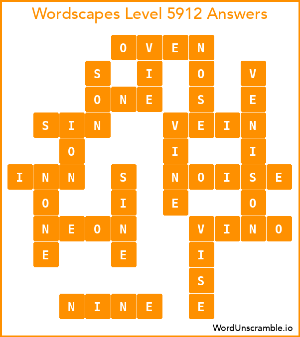 Wordscapes Level 5912 Answers