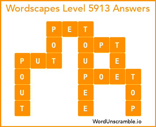 Wordscapes Level 5913 Answers