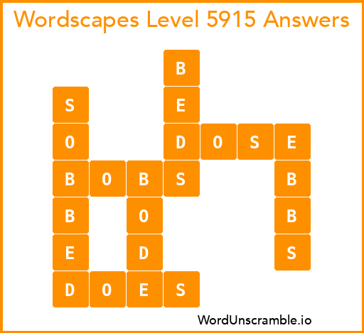 Wordscapes Level 5915 Answers