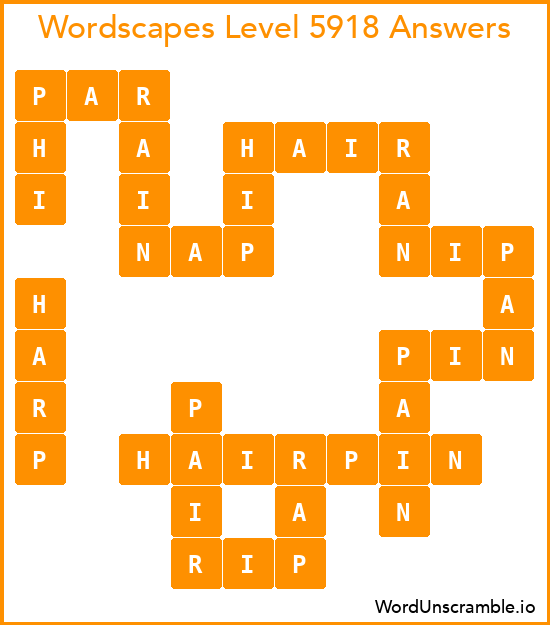 Wordscapes Level 5918 Answers