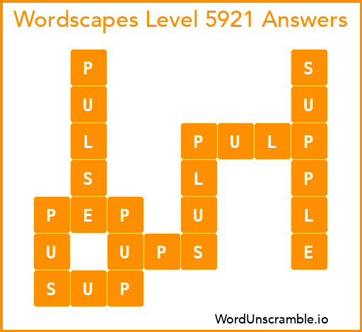 Wordscapes Level 5921 Answers