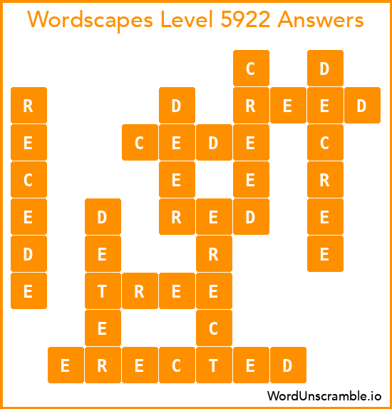 Wordscapes Level 5922 Answers