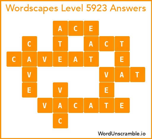 Wordscapes Level 5923 Answers