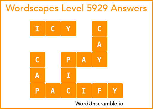 Wordscapes Level 5929 Answers