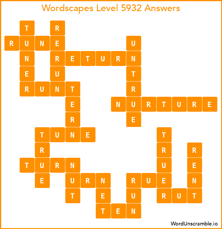 Wordscapes Level 5932 Answers