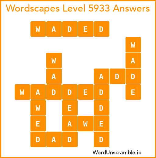 Wordscapes Level 5933 Answers