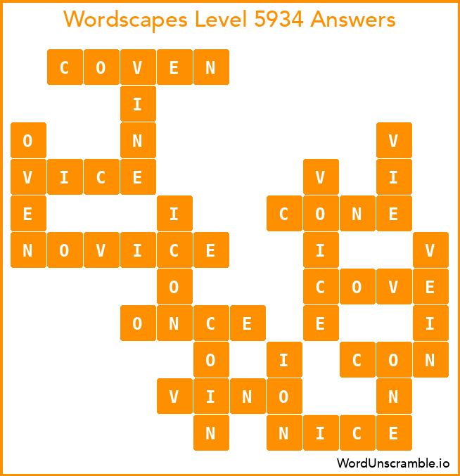 Wordscapes Level 5934 Answers
