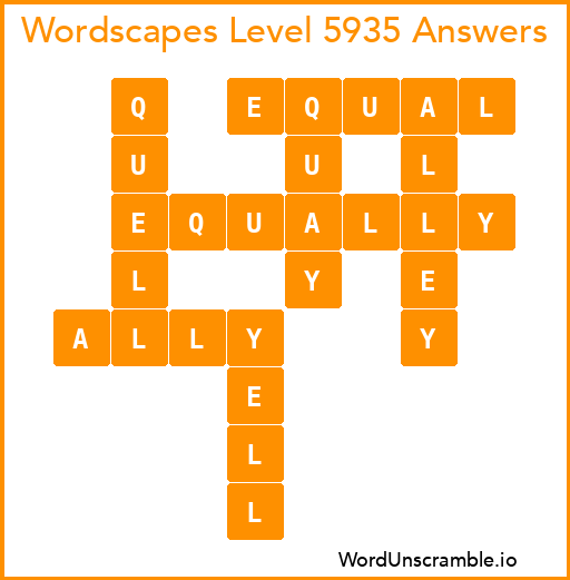Wordscapes Level 5935 Answers