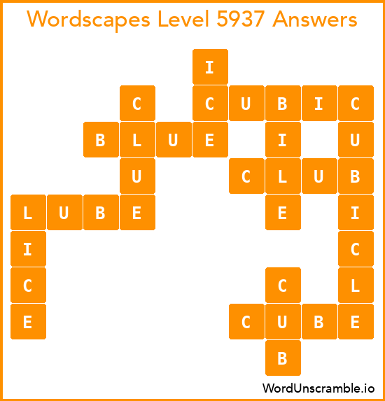 Wordscapes Level 5937 Answers
