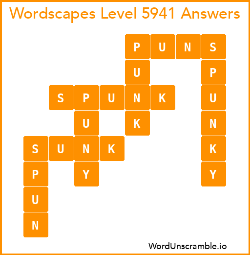 Wordscapes Level 5941 Answers