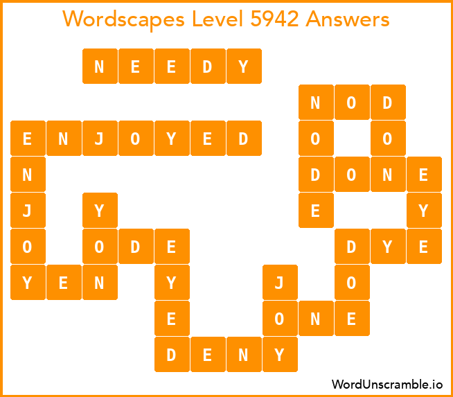 Wordscapes Level 5942 Answers