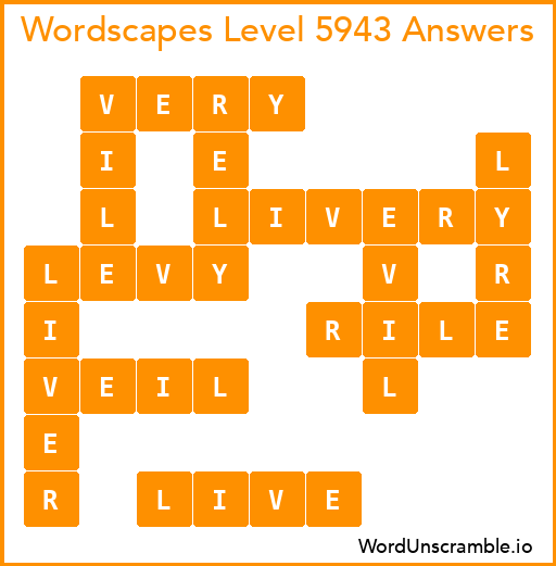 Wordscapes Level 5943 Answers