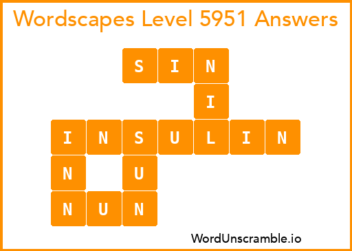 Wordscapes Level 5951 Answers
