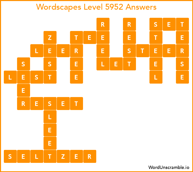 Wordscapes Level 5952 Answers