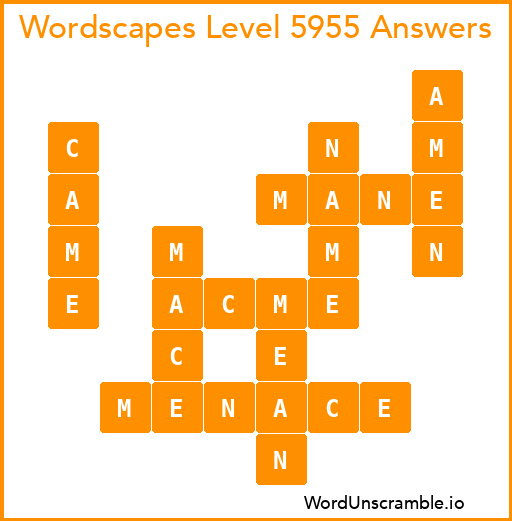 Wordscapes Level 5955 Answers