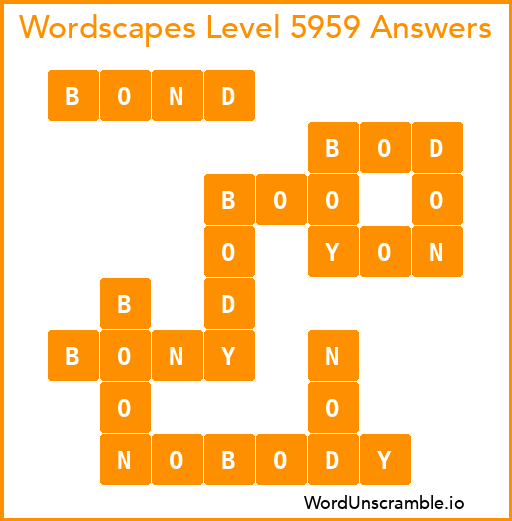 Wordscapes Level 5959 Answers