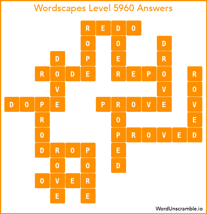 Wordscapes Level 5960 Answers