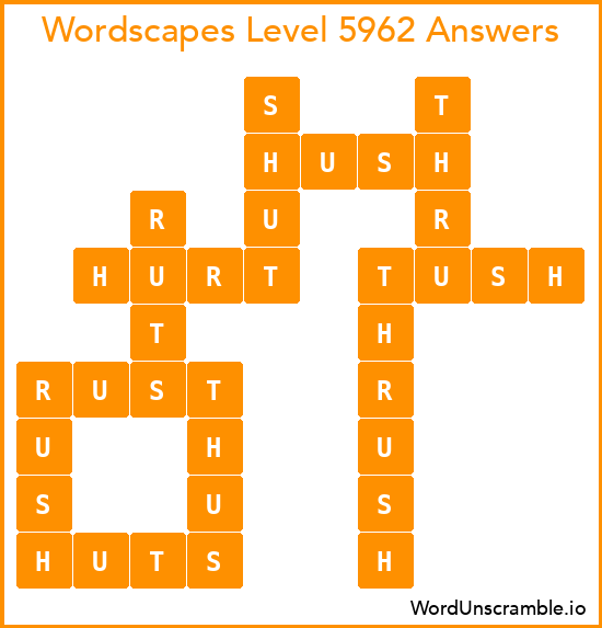 Wordscapes Level 5962 Answers