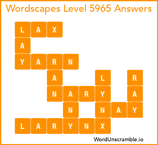 Wordscapes Level 5965 Answers