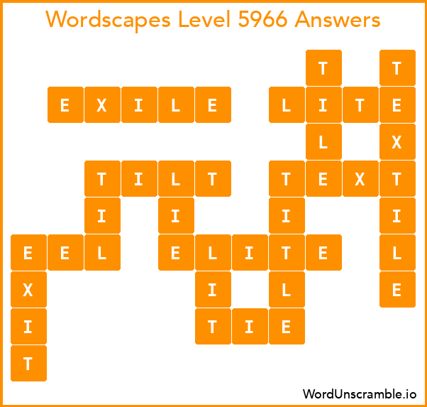 Wordscapes Level 5966 Answers