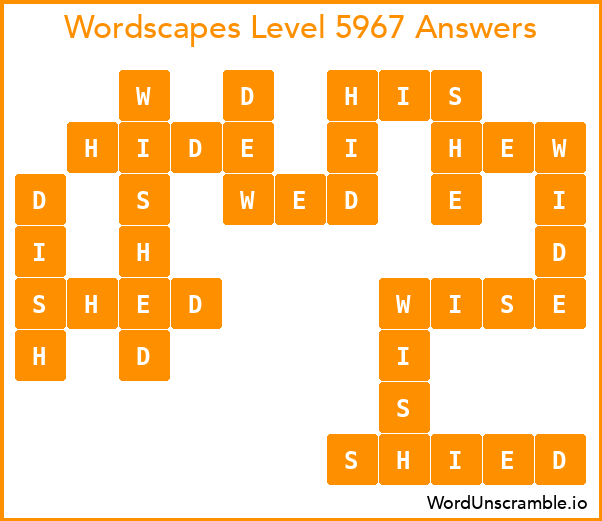 Wordscapes Level 5967 Answers