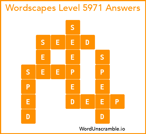 Wordscapes Level 5971 Answers