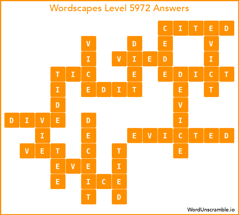 Wordscapes Level 5972 Answers